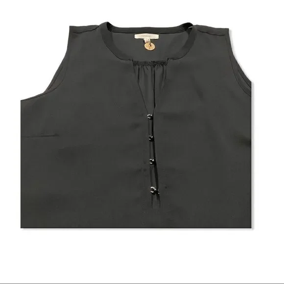 Maurices Black V Neck Sleeveless Blouse - Picture 2 of 6